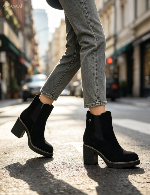 Botines negros elegantes para mujer